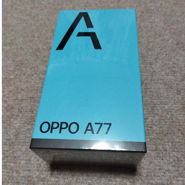【新品未開封】OPPO A77 4GB 128GB　ブルー【シュリンク有】スマホ/家電/カメラ