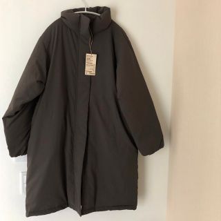 ■新品■ 無印良品 再生ポリエステル 水を弾くダウンコート／黒／XL