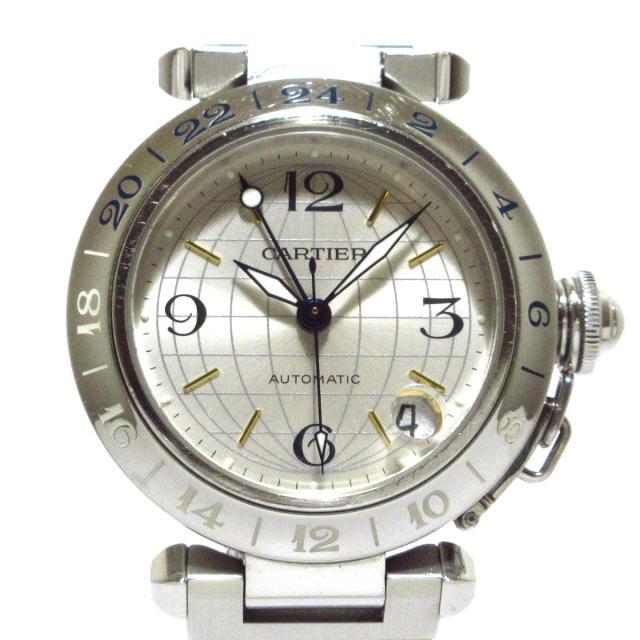 本物 Cartier パシャCメリディアンGMT 腕時計 カルティエ 腕時計