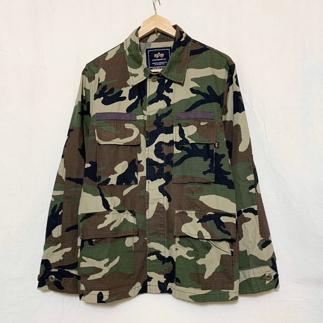 ALPHA INDUSTRIES(アルファインダストリーズ)のALPHA(USA)ビンテージミリタリーBDUジャケット　ウッドランド メンズのジャケット/アウター(ミリタリージャケット)の商品写真