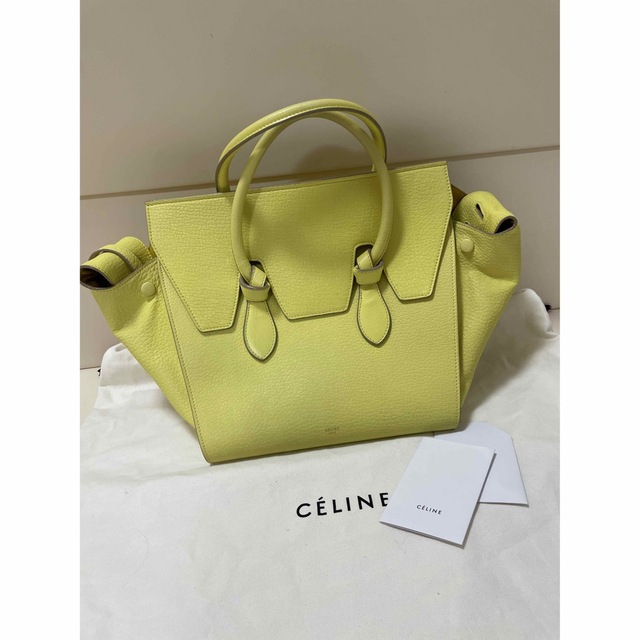 から厳選した celine - CELINE タイミニ タイバッグ レモンイエロー ハンドバッグ