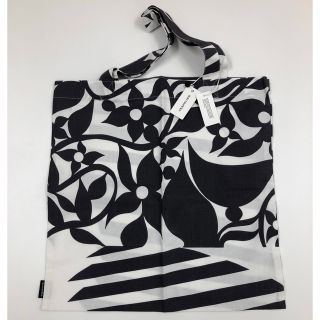 マリメッコ(marimekko)の① レア! 完売 新品 マリメッコ RUUDUT ファブリックバッグ  グレー(トートバッグ)