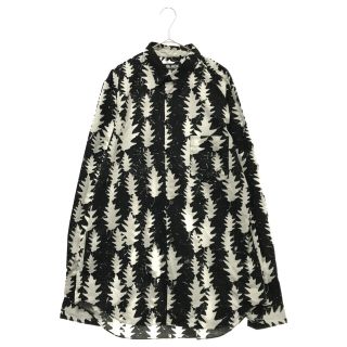 ブラックコムデギャルソン(BLACK COMME des GARCONS)のBLACK COMME des GARCONS ブラックコムデギャルソン グラフィック 総柄 長袖シャツ ブラック/ホワイト 1I-B019(シャツ)