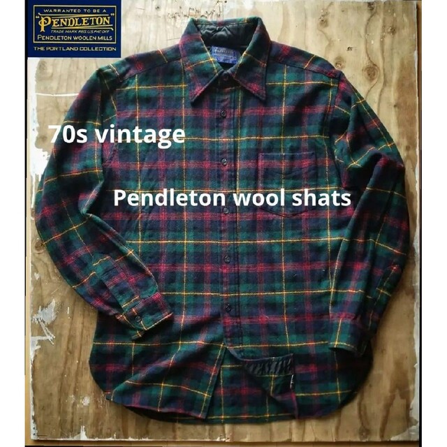 70年代　PENDLETON　ビンテージ ペンドルトン ウールシャツ　usa製