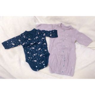 ベルメゾン(ベルメゾン)のベビー服2枚セット(カバーオール、ボディースーツ)(カバーオール)