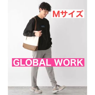 グローバルワーク(GLOBAL WORK)のGLOBAL WORK モッチリッチクルー プリント ブラックロゴ M(スウェット)