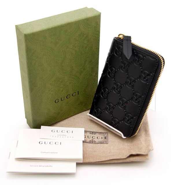 Gucci - ほぼ未使用 グッチ カードケース GG グッチシマ シグネチャー