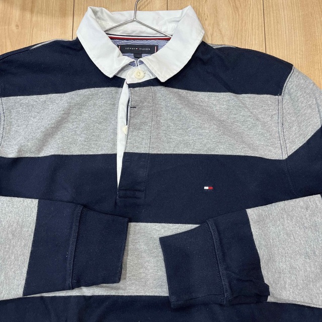 TOMMY HILFIGER(トミーヒルフィガー)のTOMMY HILFIGER カットソー襟付きXL メンズのトップス(Tシャツ/カットソー(七分/長袖))の商品写真