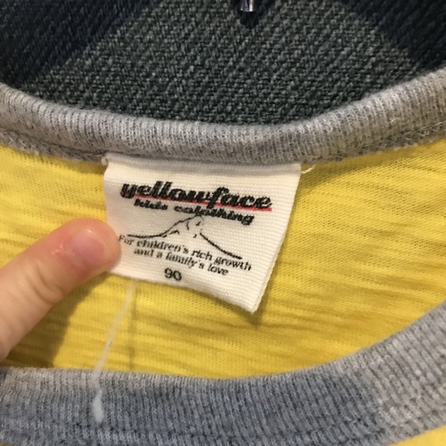 yellowface(イエローフェイス)の値下げ！yellowface黄色Tシャツワンピース90cm キッズ/ベビー/マタニティのキッズ服女の子用(90cm~)(ワンピース)の商品写真