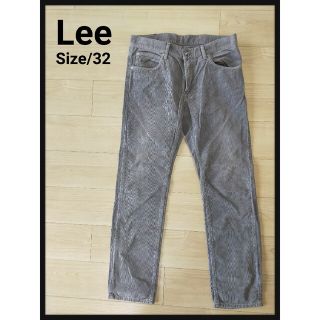 リー(Lee)のLee コーデュロイパンツ スモーキーグレー ブラックレザーパッチ(ワークパンツ/カーゴパンツ)