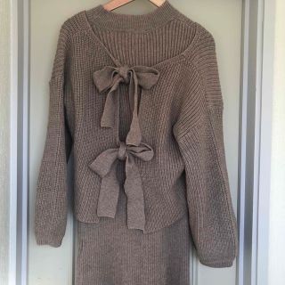 ナチュラルクチュール(natural couture)のnatural couture ribbon Knit one-piece(ロングワンピース/マキシワンピース)