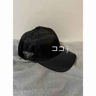 PRADA - プラダ 帽子 キャップ ブラック 黒 ロゴ