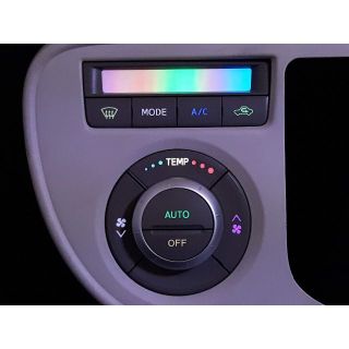 ダイハツ(ダイハツ)のミラココア L675s エアコンパネル 7色レインボー LED打ち替え品(車種別パーツ)