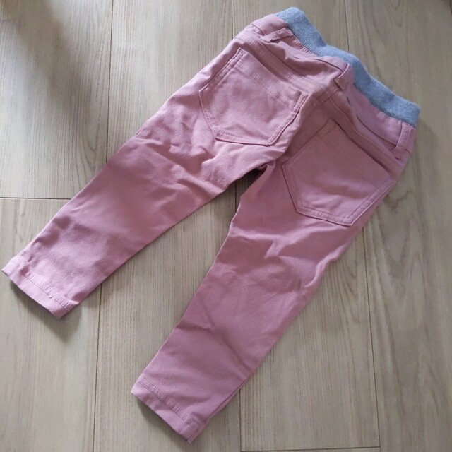 ピンク パンツ 80 ストレッチ 伸縮性あり キッズ/ベビー/マタニティのベビー服(~85cm)(パンツ)の商品写真