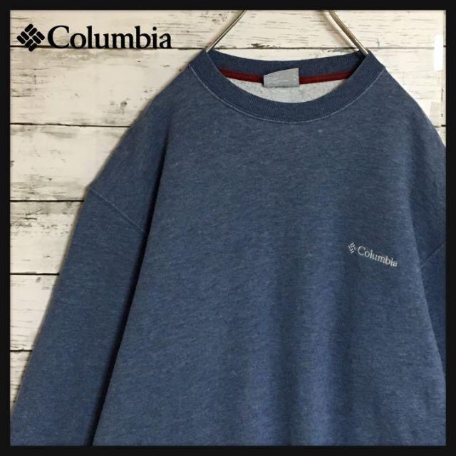 Columbia(コロンビア)の【美品】コロンビア☆刺繍ロゴ入りスウェット　裏起毛　グレー　H169 メンズのトップス(スウェット)の商品写真