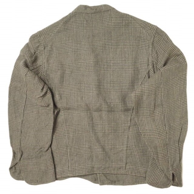 ANATOMICA アナトミカ フランス製 DOLMAN JACKET - LINEN CHECK リネンチェック ドルマンジャケット 2 Brown ドールマン アウター【ANATOMICA】