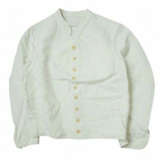 アナトミカ(ANATOMICA)のANATOMICA アナトミカ フランス製 DOLMAN JACKET - PANAMA COTTON パナマコットン ドルマンジャケット 2 WHITE ドールマン リネン アウター【中古】【ANATOMICA】(ノーカラージャケット)