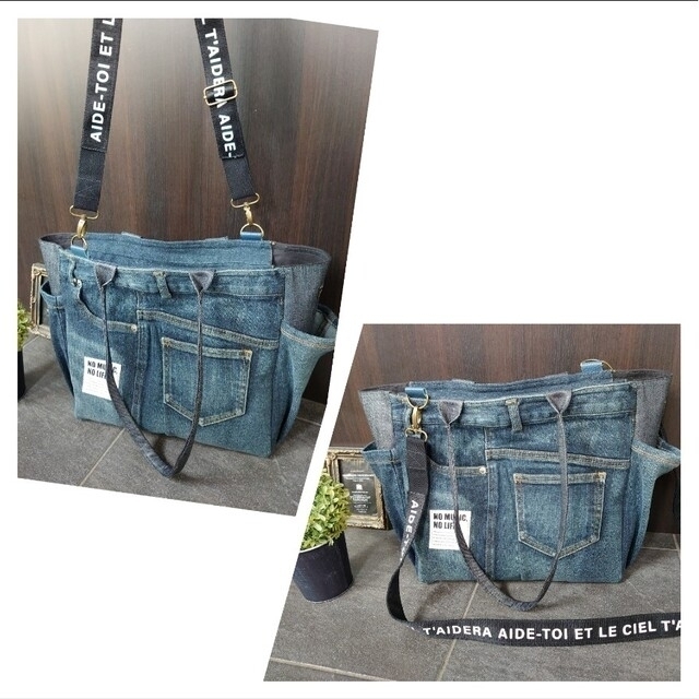No.170【DENIM✖️COOL✨】大sizeデニムリメイク マザーズバッグ | www