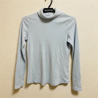 ユニクロ(UNIQLO)のUNIQLO ユニクロ　ライトブルー　ヒートテックフリースタートルネック(カットソー(長袖/七分))