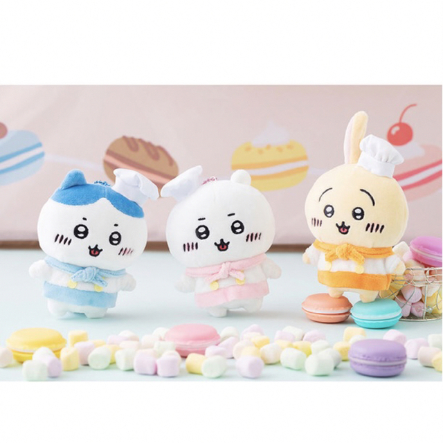 ちいかわ カフェのコックさんマスコット ハチワレ うさぎ 3点セット ちいかわ カフェのコックさんマスコット ハチワレ うさぎ 3点セット