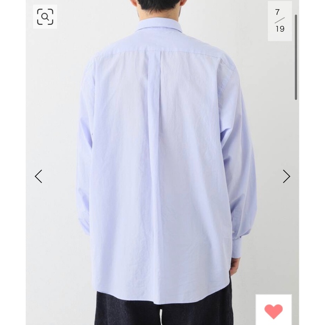 23SS comoli コモリシャツ sax サックス サイズ3 新品未使用 ciavento