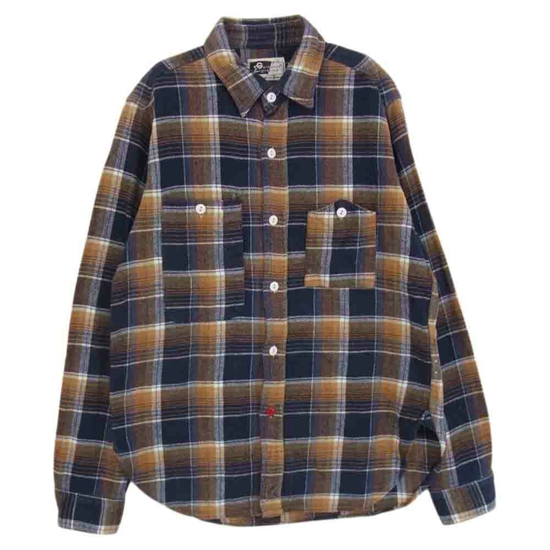 豪華 Engineered S【中古】 ネイビー系 シャツ ネル ウール チェック