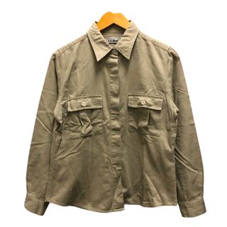 エルエルビーン(L.L.Bean)のエルエルビーン シャツ カジュアルシャツ コットン 無地 長袖 S ベージュ(シャツ/ブラウス(長袖/七分))