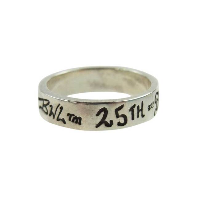 BILL WALL LEATHER(ビルウォールレザー)のBILL WALL LEATHER ビルウォールレザー リング R404 ギャランティー付属 25th Anniversary Band Ring 25周年 バンド リング シルバー系 9号【美品】【中古】 メンズのアクセサリー(リング(指輪))の商品写真