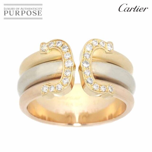 Cartier - カルティエ Cartier C2 #52 リング ダイヤ K18 YG WG PG スリーゴールド 3カラー 750 指輪 VLP 90174085