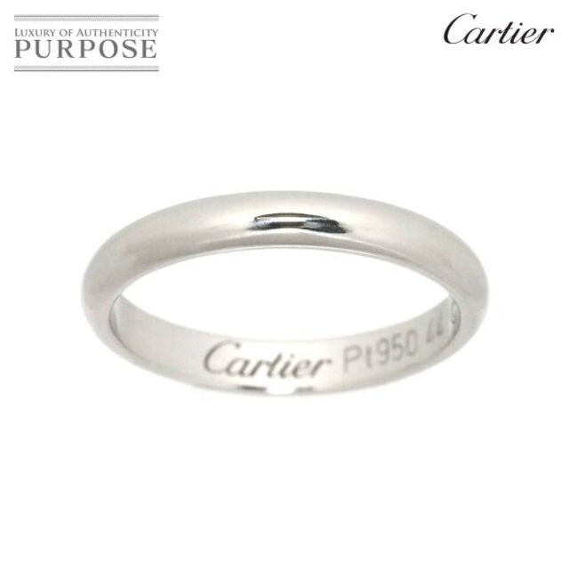 カルティエ Cartier 1895 クラシック #44 リング 幅2.5mm Pt プラチナ 指輪【証明書付き】VLP 90177659