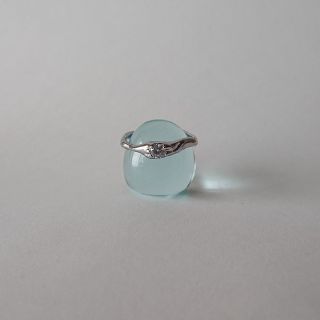 p17 Zirconia silver thin ring silver925(リング(指輪))