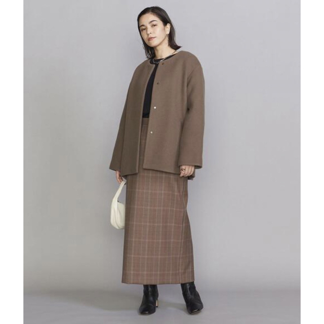 BEAUTY&YOUTH ビーバーノーカラー 新品未使用 S