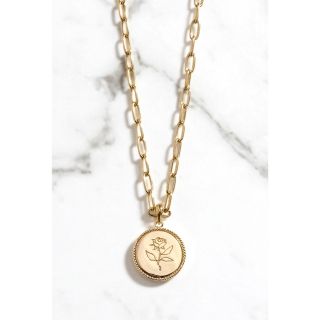 SMOKY BLUE Rose coin necklace(ネックレス)