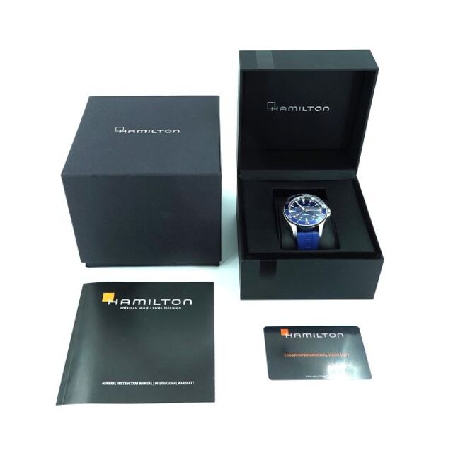 Hamilton(ハミルトン)のハミルトン HAMILTON カーキ ネイビー スキューバオート H823450 メンズ 腕時計 デイト ブルー 文字盤 オートマ 自動巻き Khaki VLP 90180734 メンズの時計(腕時計(アナログ))の商品写真