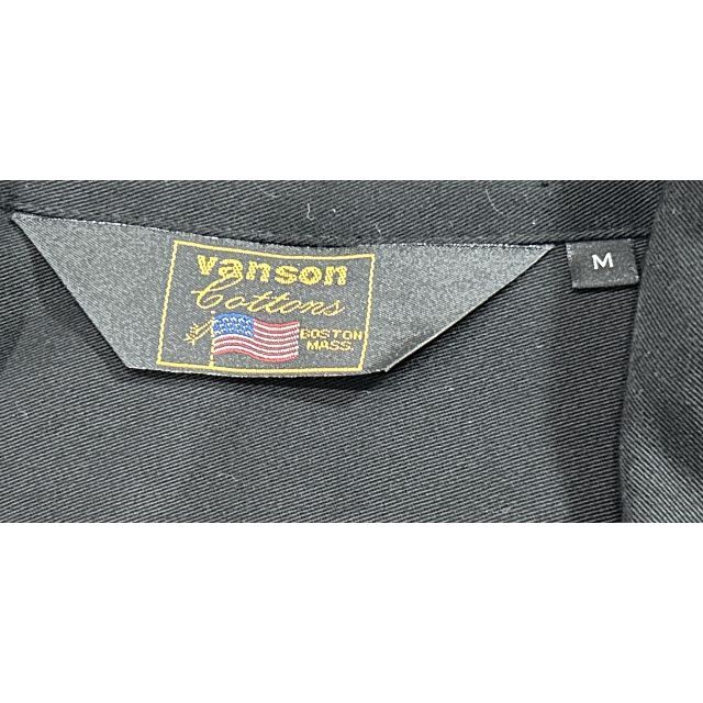VANSON(バンソン)の＊vanson レーヨン クロスボーン 刺繍 長袖 オープンカラーシャツ M メンズのトップス(シャツ)の商品写真