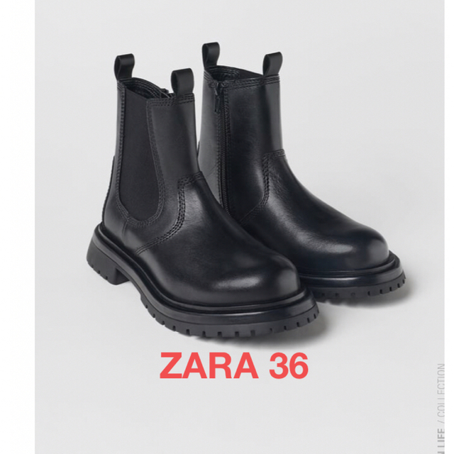 ZARA レザー ブーツ ブーツ