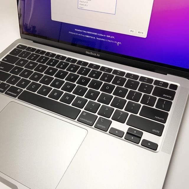 今週だけ安 MacBook Air (M1, 2020)シルバー 【美品】 USキーボード