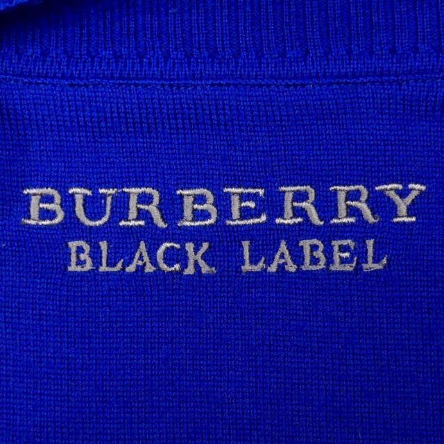 BURBERRY BLACK LABEL(バーバリーブラックレーベル)のバーバリー 廃盤 カーディガン ニット セーター M メンズ 青 HN1745 メンズのトップス(カーディガン)の商品写真