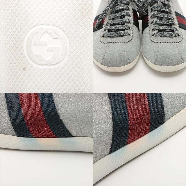 Gucci(グッチ)のグッチ シェリーライン グリッター 6 シルバー メンズ スニーカー メンズの靴/シューズ(スニーカー)の商品写真