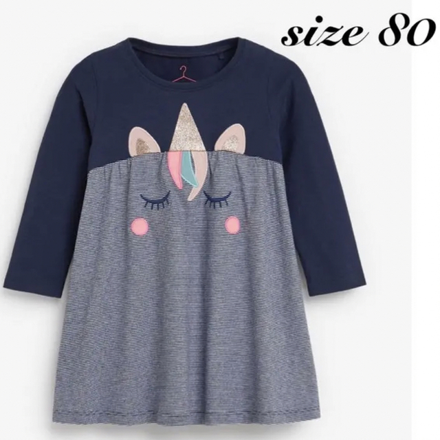 NEXT(ネクスト)の新品・size 80❁ユニコーン柄 チュニック ワンピース❁next キッズ/ベビー/マタニティのベビー服(~85cm)(ワンピース)の商品写真