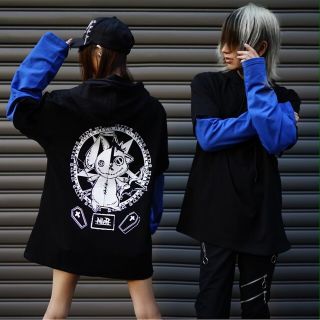 NieR LONG SLEEVE LAYERED HOODIE(パーカー)