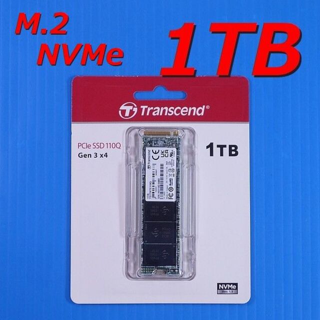 【SSD 1TB】Transcend M.2 NVMe TS1TMTE110Q