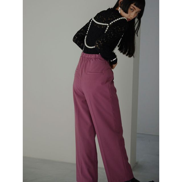 Ameri VINTAGE(アメリヴィンテージ)のあちゃん様専用 DROP PEARL SUSPENDER PANTS ピンクM レディースのパンツ(カジュアルパンツ)の商品写真