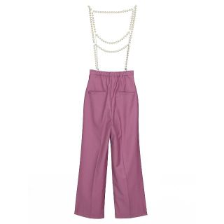 アメリヴィンテージ(Ameri VINTAGE)のあちゃん様専用 DROP PEARL SUSPENDER PANTS ピンクM(カジュアルパンツ)