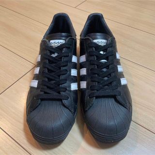 アディダス(adidas)の【極美品】adidasスーパースター　BLACK24.0cm(スニーカー)