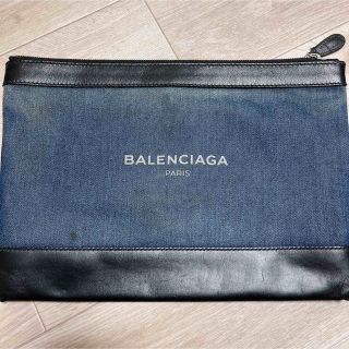 BALENCIAGA クラッチバッグ キャンバス x カーフスキン 正規品