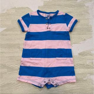 プチバトー(PETIT BATEAU)のプチバトー　ロンパース　67cm(ロンパース)