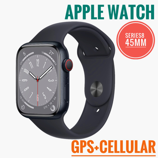 アップルウォッチ(Apple Watch)のApple Watch Series8-45mm GPSセルラーミッドナイト(その他)
