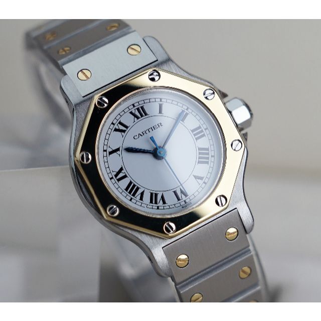 【高い素材】 サントス カルティエ 美品 - Cartier オクタゴン SM オートマティック コンビ 腕時計