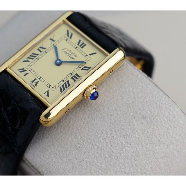 美品 カルティエ マスト タンク アイボリー ローマン LM Cartier